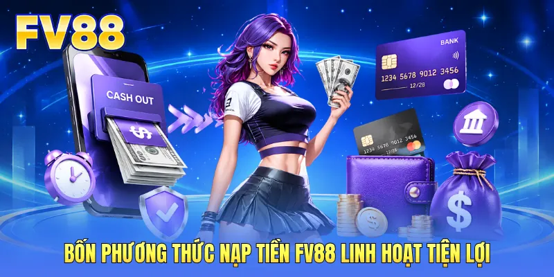 Bốn phương thức nạp tiền FV88 linh hoạt tiện lợi Bốn phương thức nạp tiền FV88 linh hoạt tiện lợi