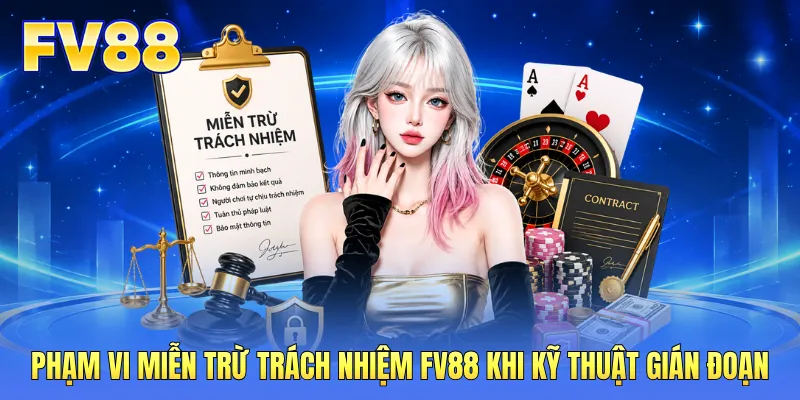Phạm vi miễn trừ trách nhiệm FV88 khi kỹ thuật gián đoạn Phạm vi miễn trừ trách nhiệm FV88 khi kỹ thuật gián đoạn